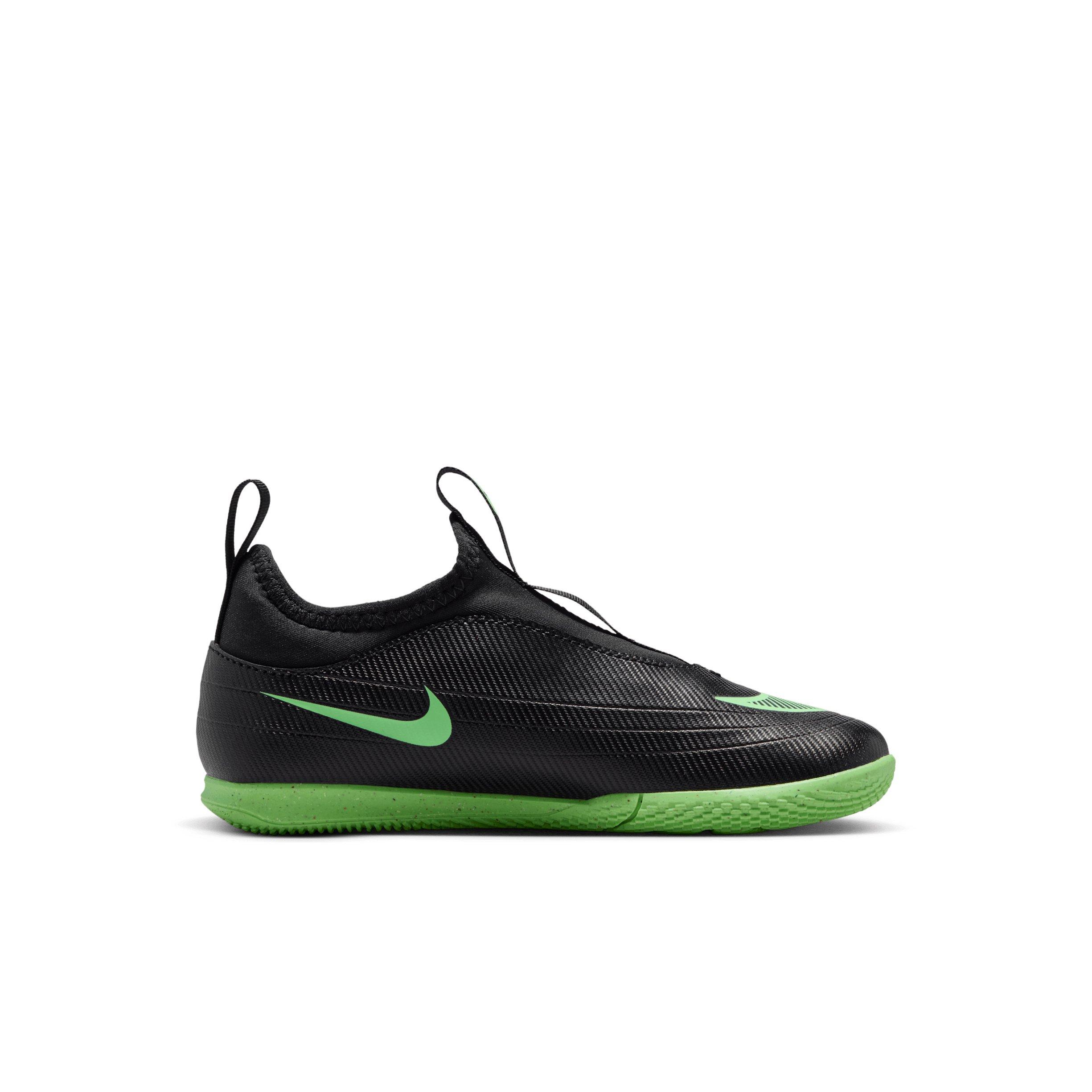 Nike Mercurial Vapor 17 Club IC "Black/Black/Illusion Green" Preschool Kids' Soccer Shoe - BLACK/BLACK/GREEN